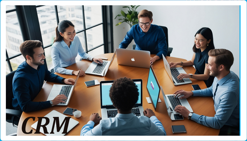 H10_Nhân viên bán hàng đang sử dụng phần mềm CRM