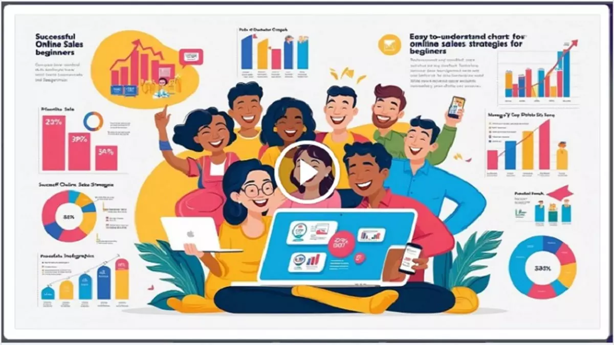 Hình minh họa các chiến lược bán hàng online cho người mới bắt đầu.